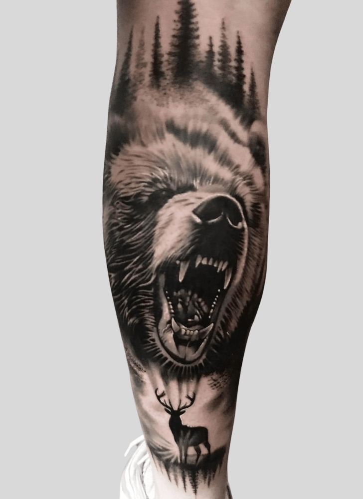 Bear Tattoo Shot