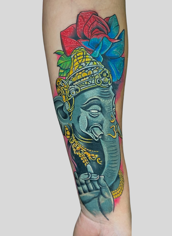 Lord Ganesha Tattoo Figure