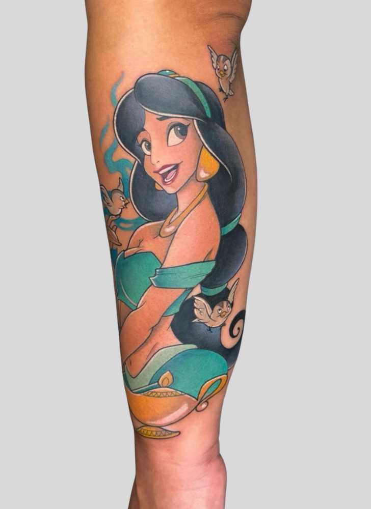 Princess Jasmine Tattoo Shot