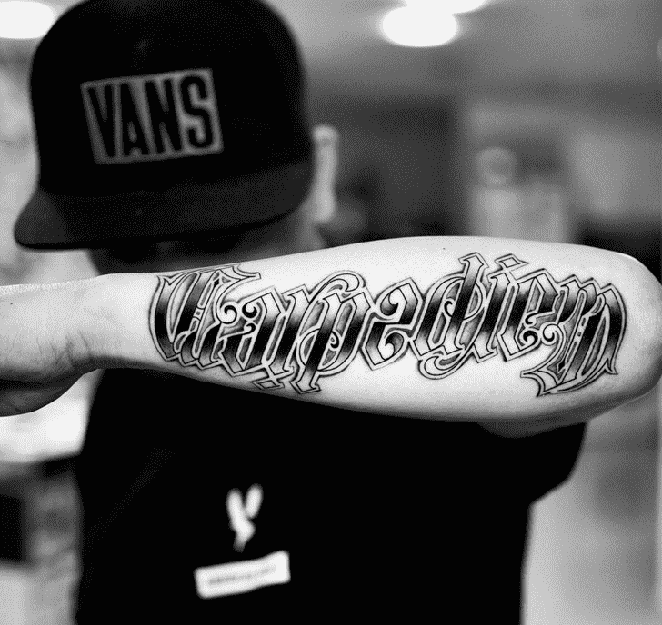 Ambigram Tattoo Shot