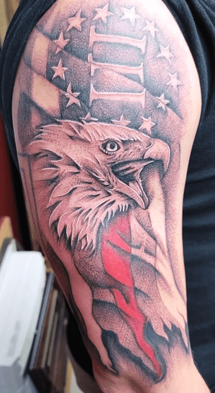 American Flag Tattoo Photograph