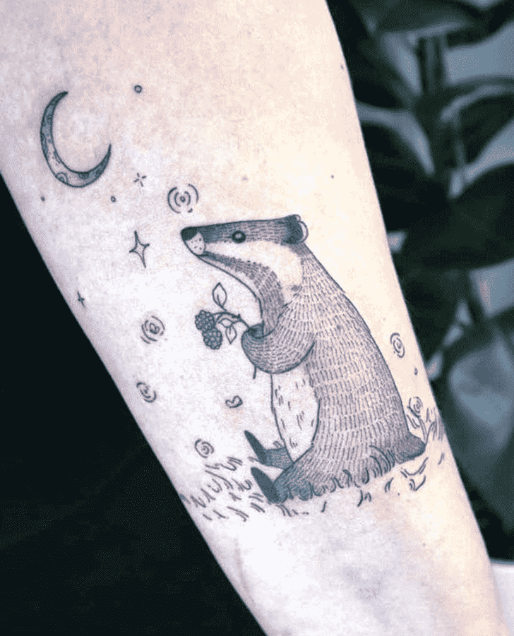 Badger Tattoo Design Image