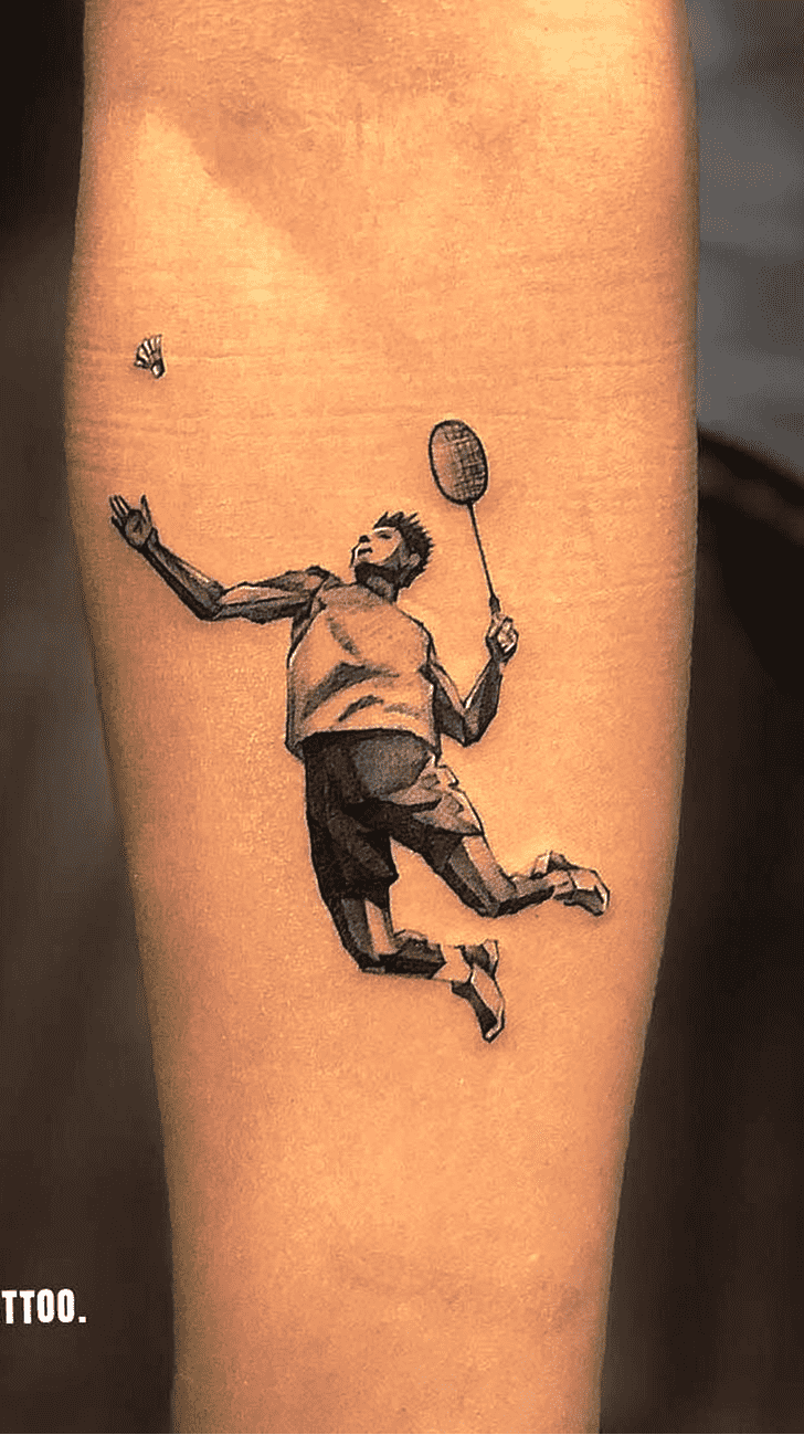 Badminton Tattoo Shot