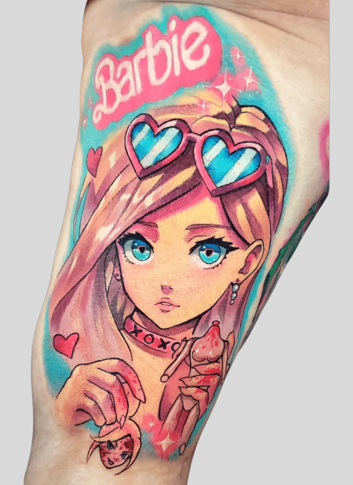 Barbie Tattoo Shot