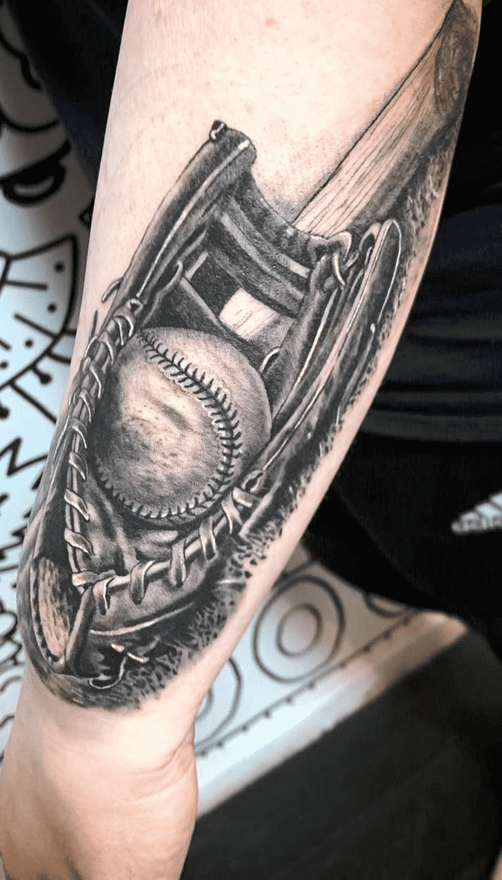 Baseball Tattoo Portrait