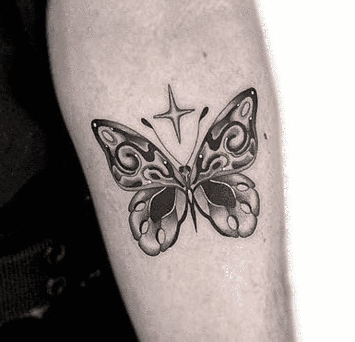 Beautiful Butterfly  Tattoo Photo