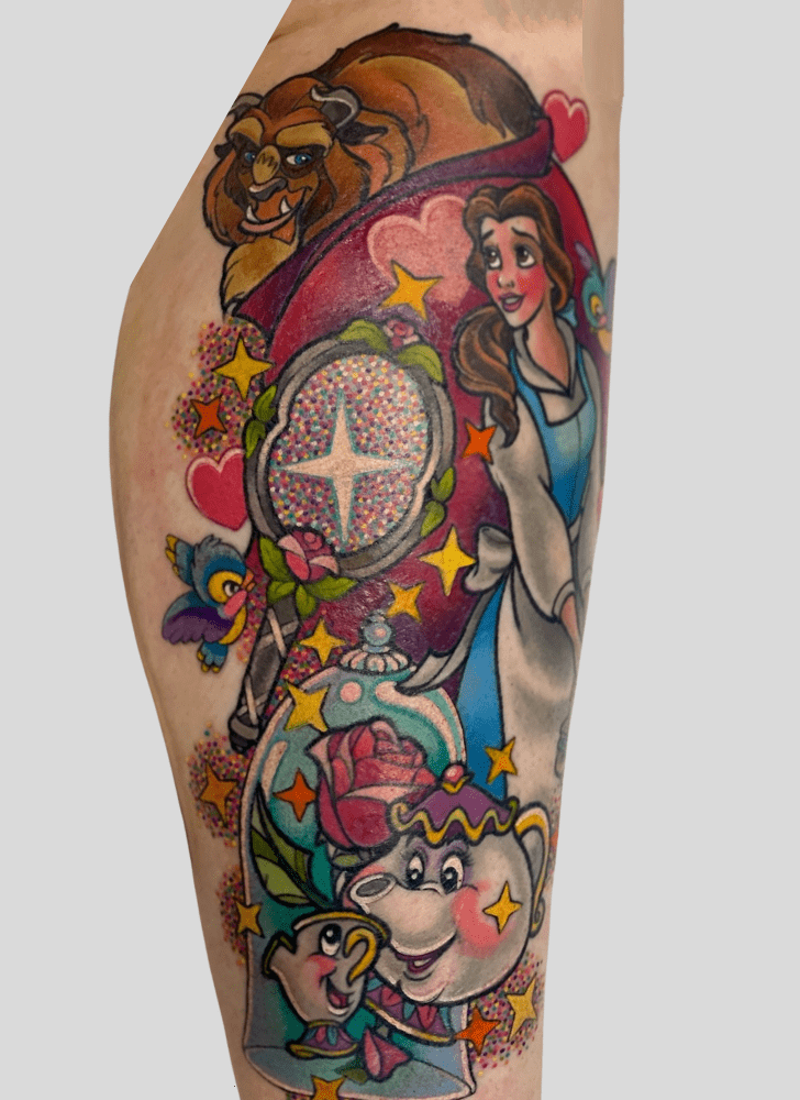 Beauty and the Beast Tattoo Figure