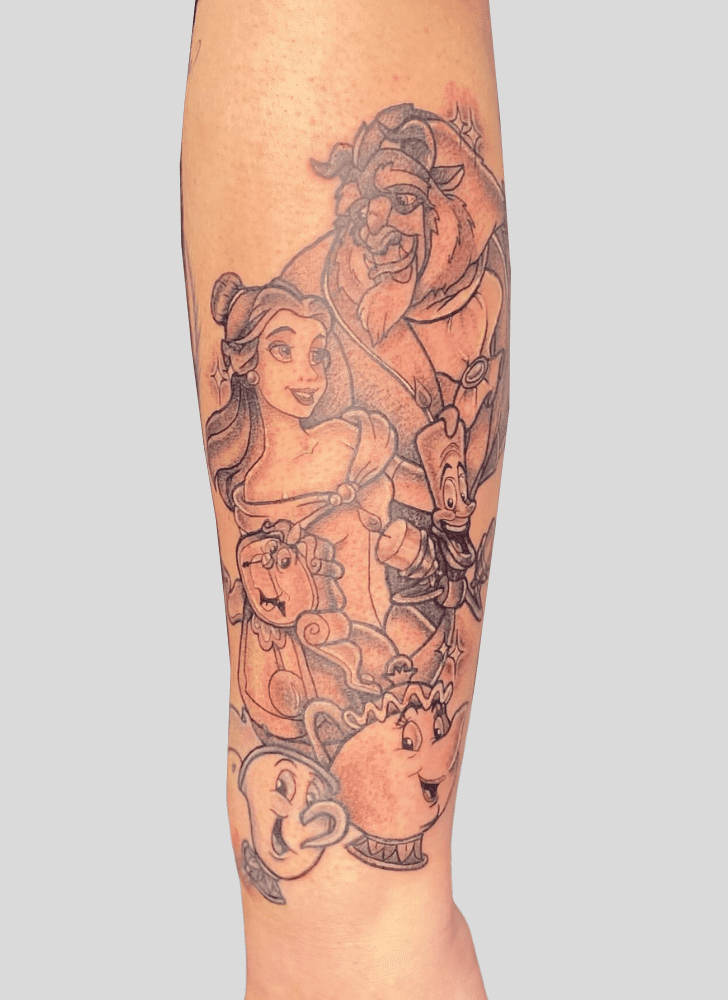 Beauty and the Beast Tattoo Design Image