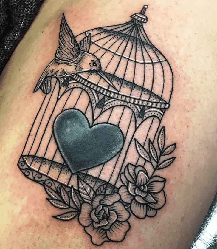 Bird Cage Tattoo Photo