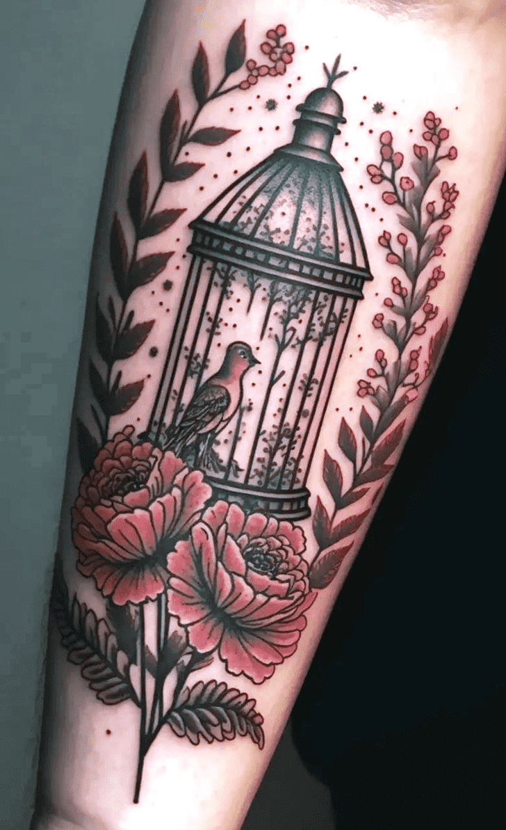 Bird Cage Tattoo Photo