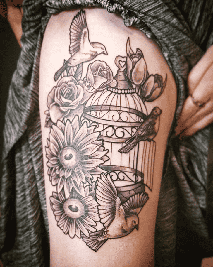 Bird Cage Tattoo Photograph