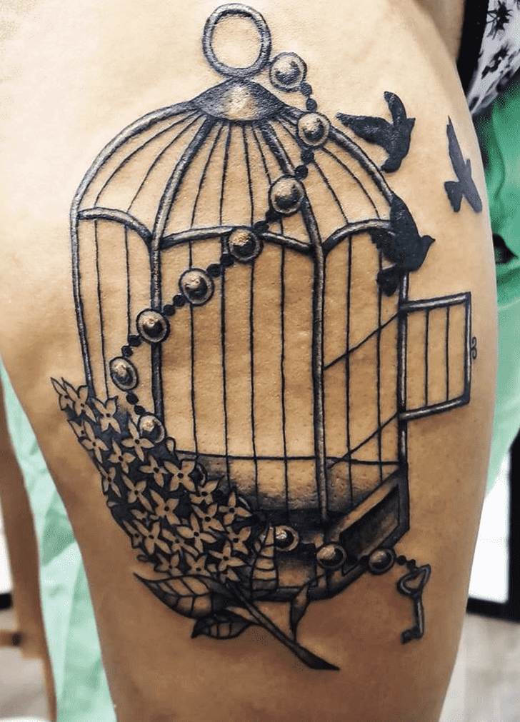 Bird Cage Tattoo Portrait