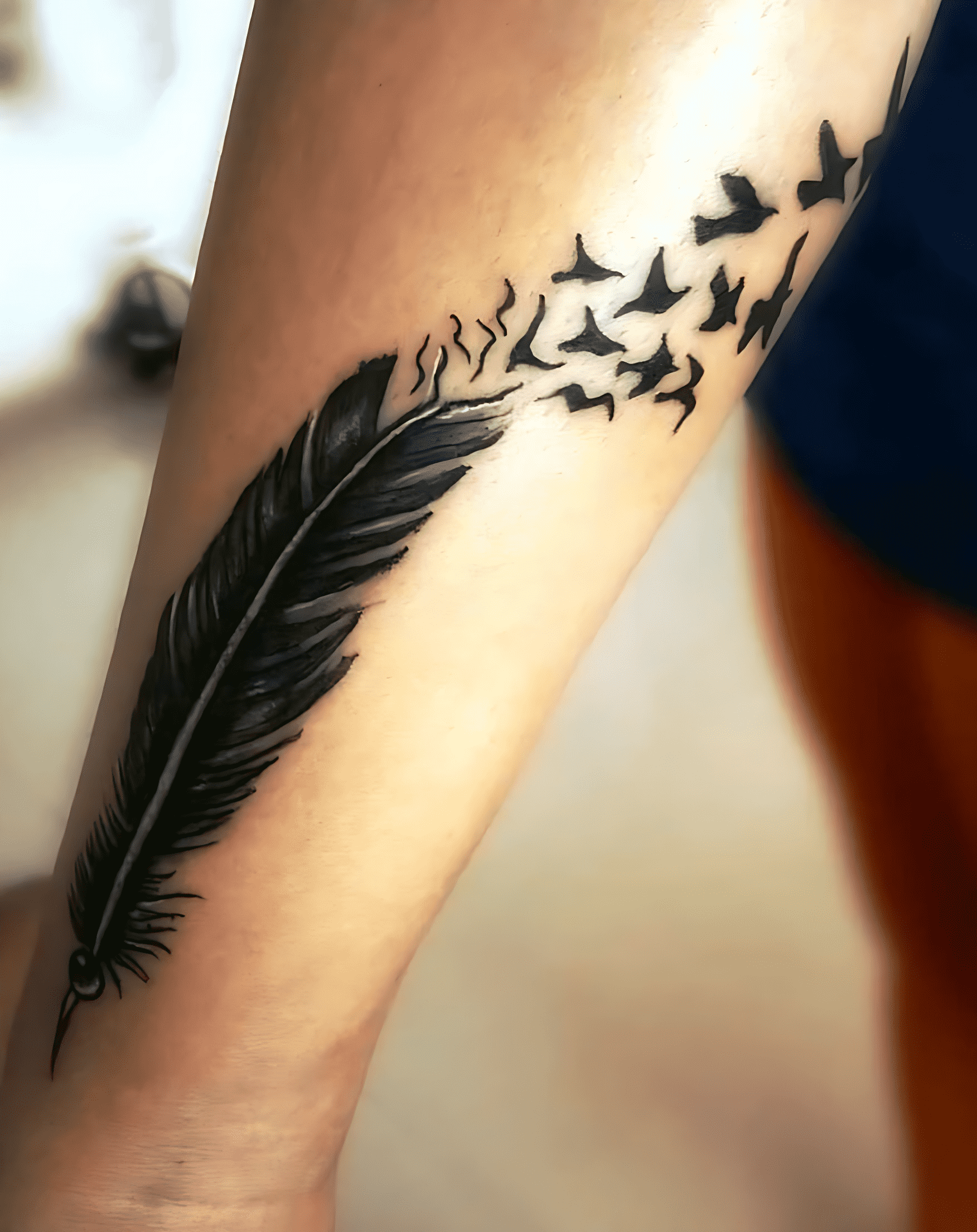 Bird Flying Tattoo Figure