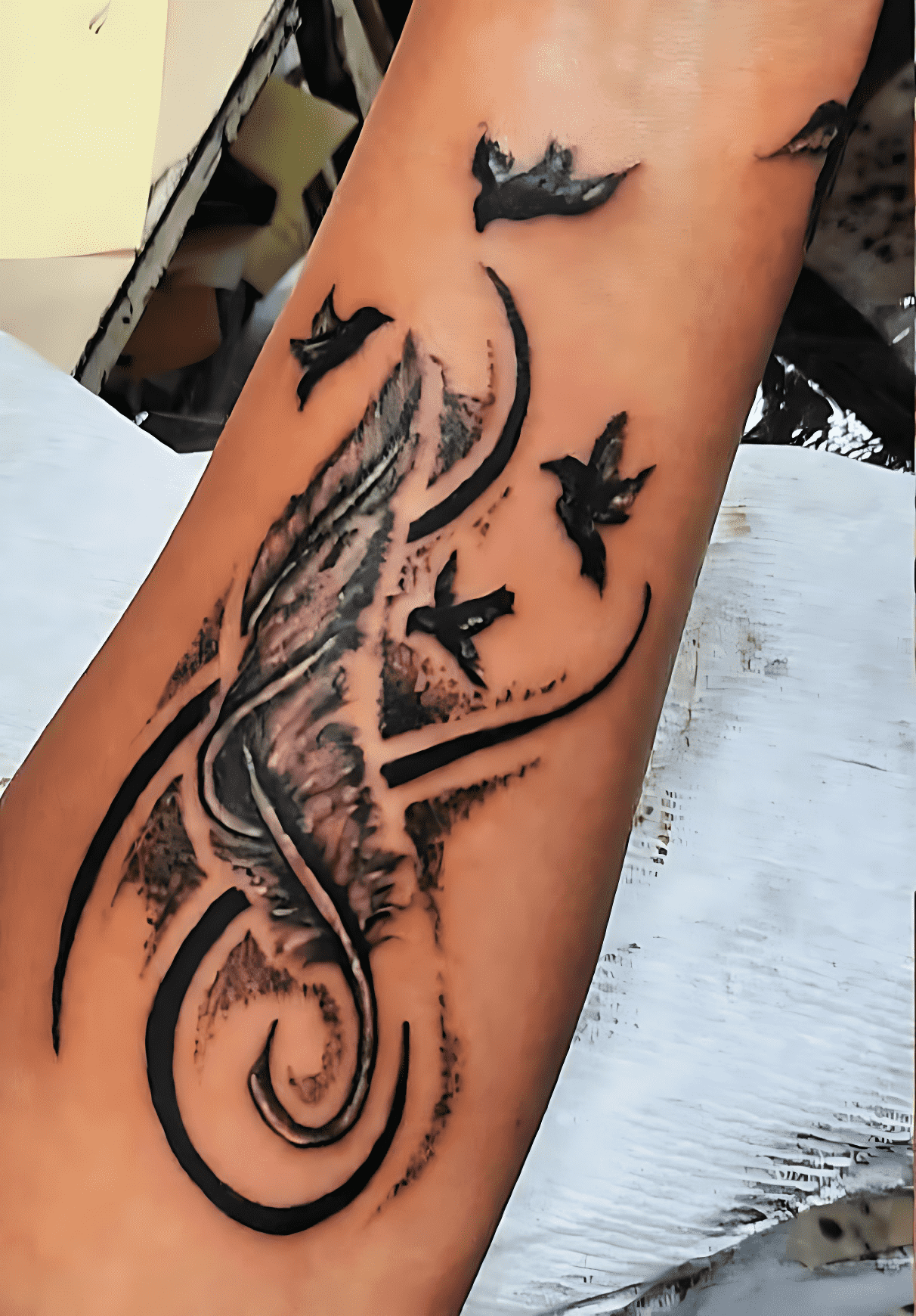 Bird Flying Tattoo Photograph