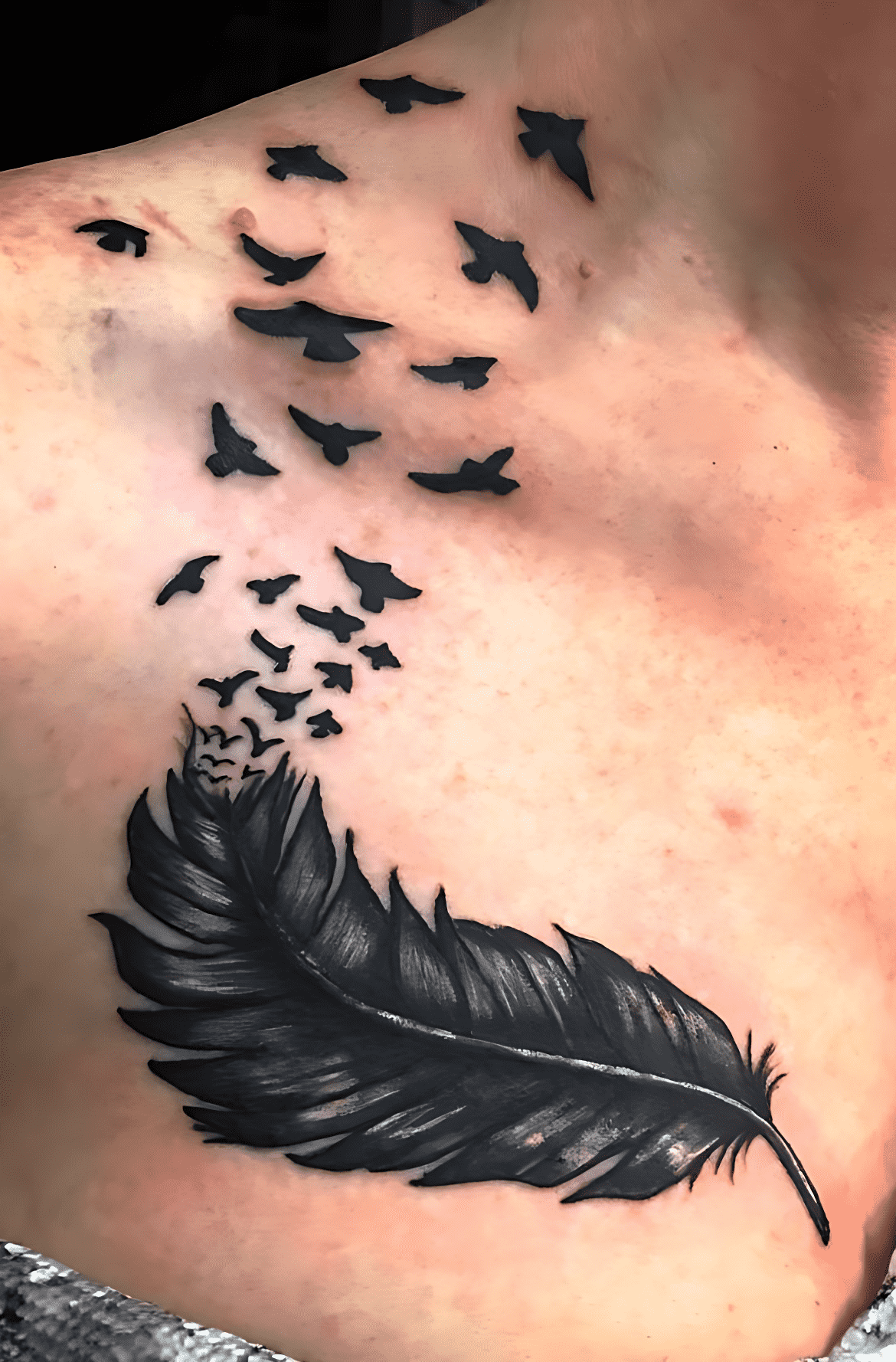 Bird Flying Tattoo Ink