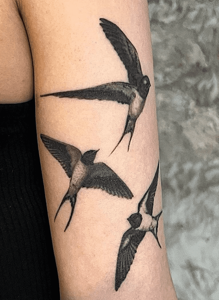 Bird Flying Tattoo Shot