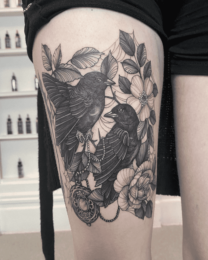 Black Bird Tattoo Photo