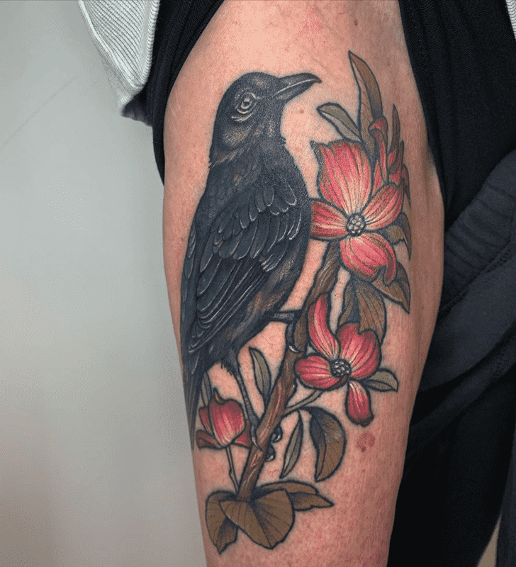 Black Bird Tattoo Photograph