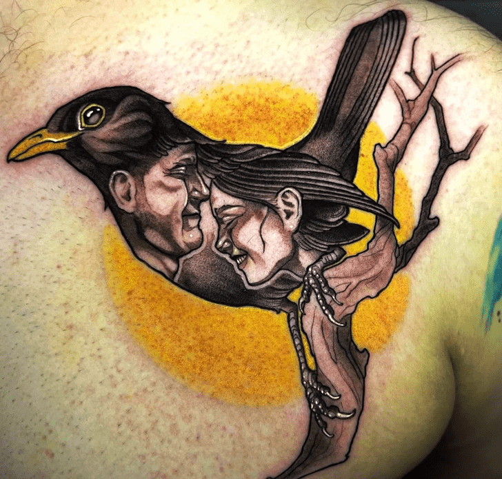 Black Bird Tattoo Design Image