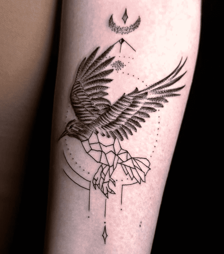 Black Bird Tattoo Photo