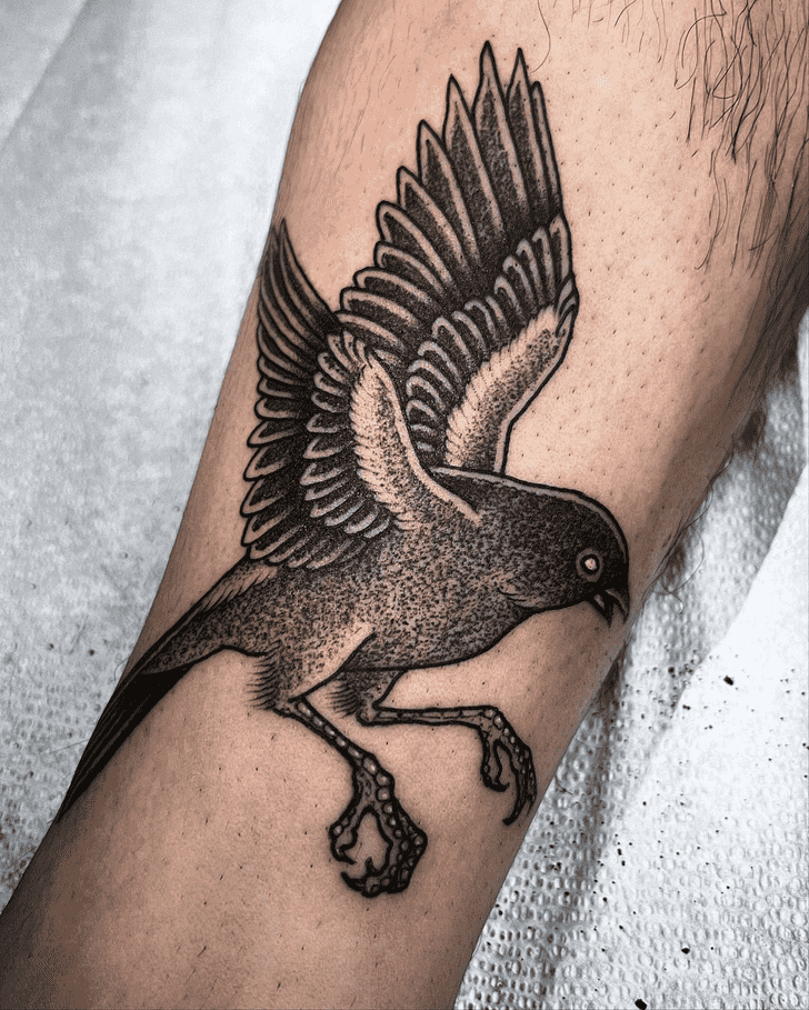 Black Bird Tattoo Portrait