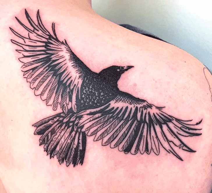 Black Bird Tattoo Design Image