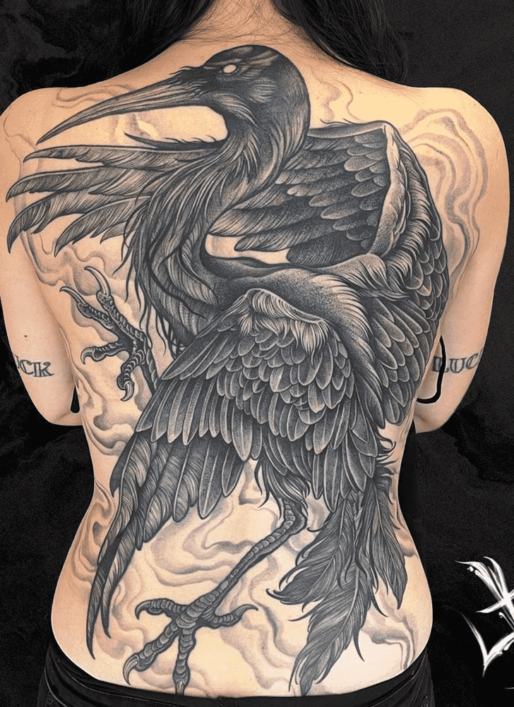 Black Bird Tattoo Portrait