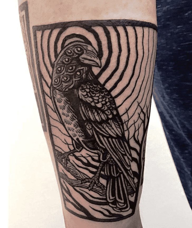 Black Bird Tattoo Shot