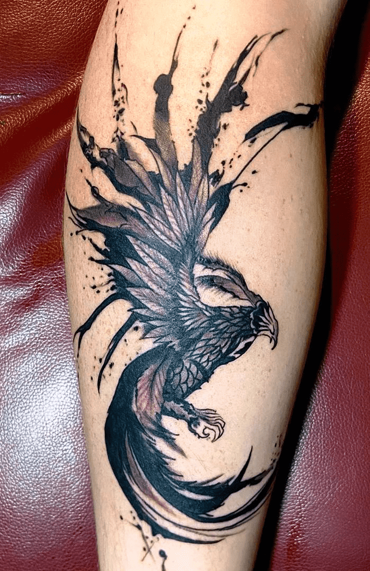 Black Bird Tattoo Figure