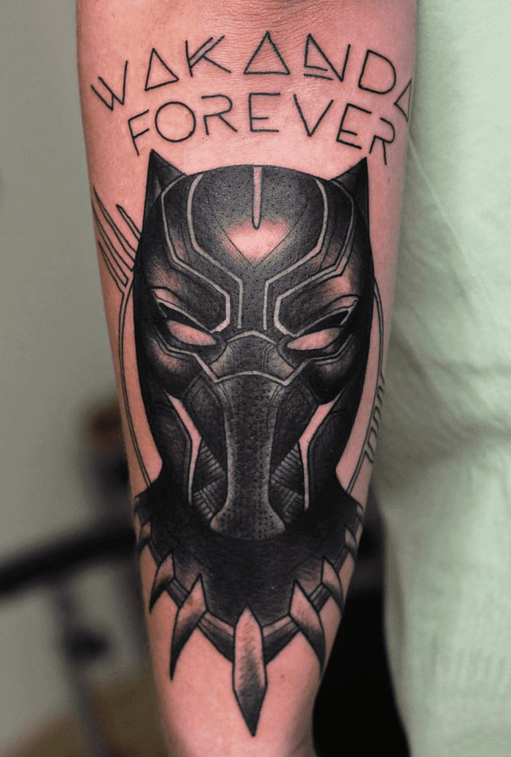 Black Panther Tattoo Portrait