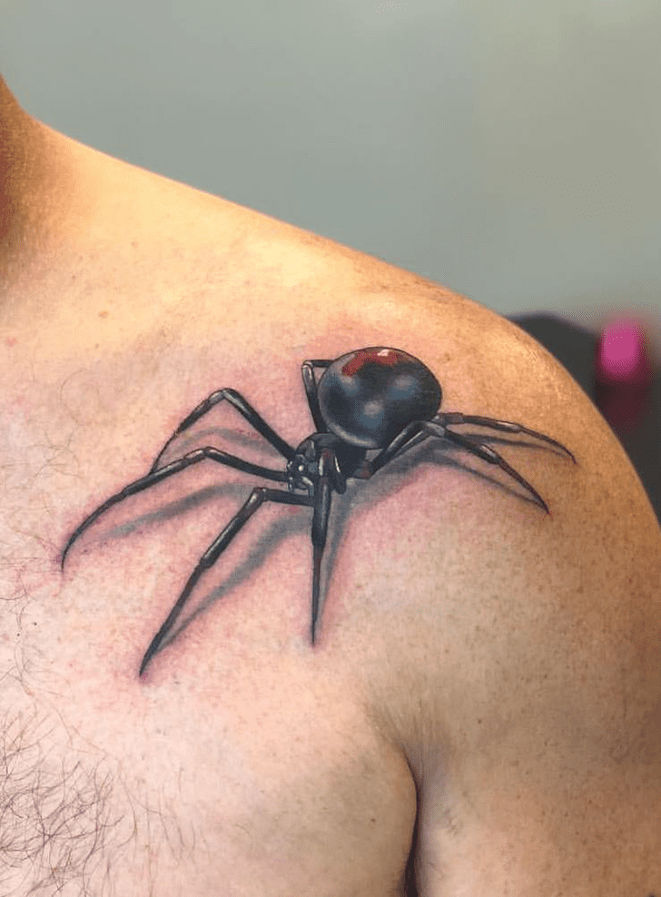 Black Widow Spider Tattoo Design Image