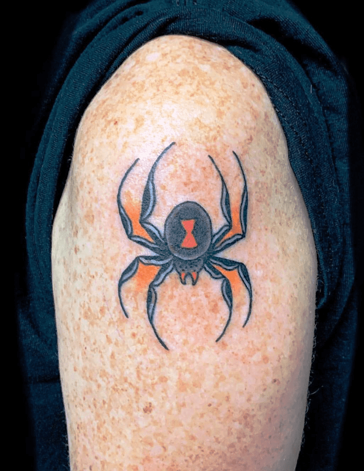 Black Widow Spider Tattoo Design Image