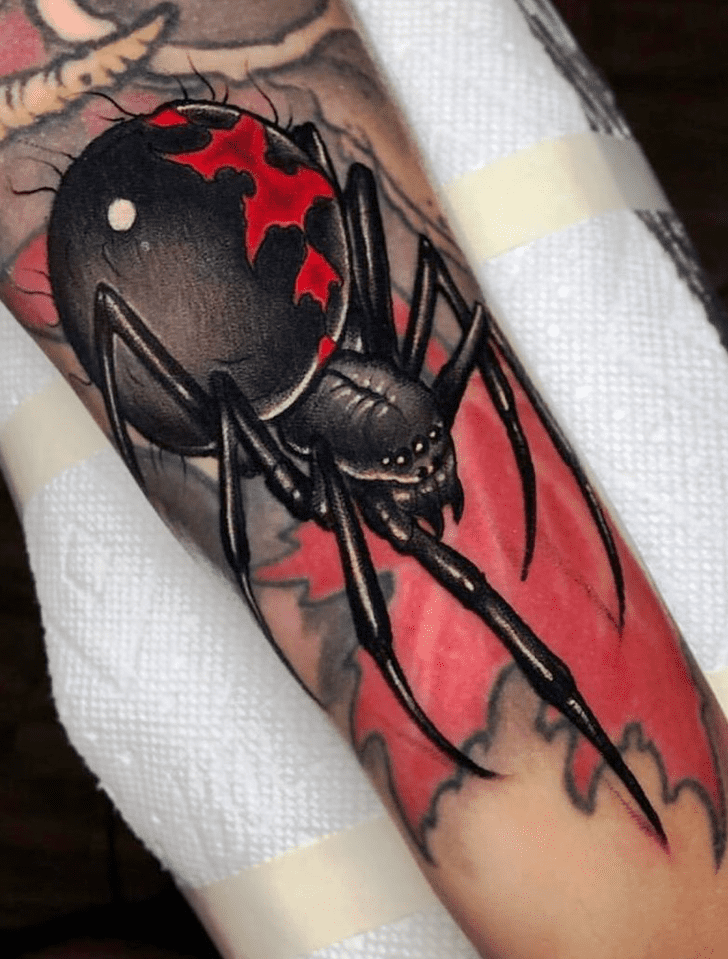 Black Widow Spider Tattoo Picture