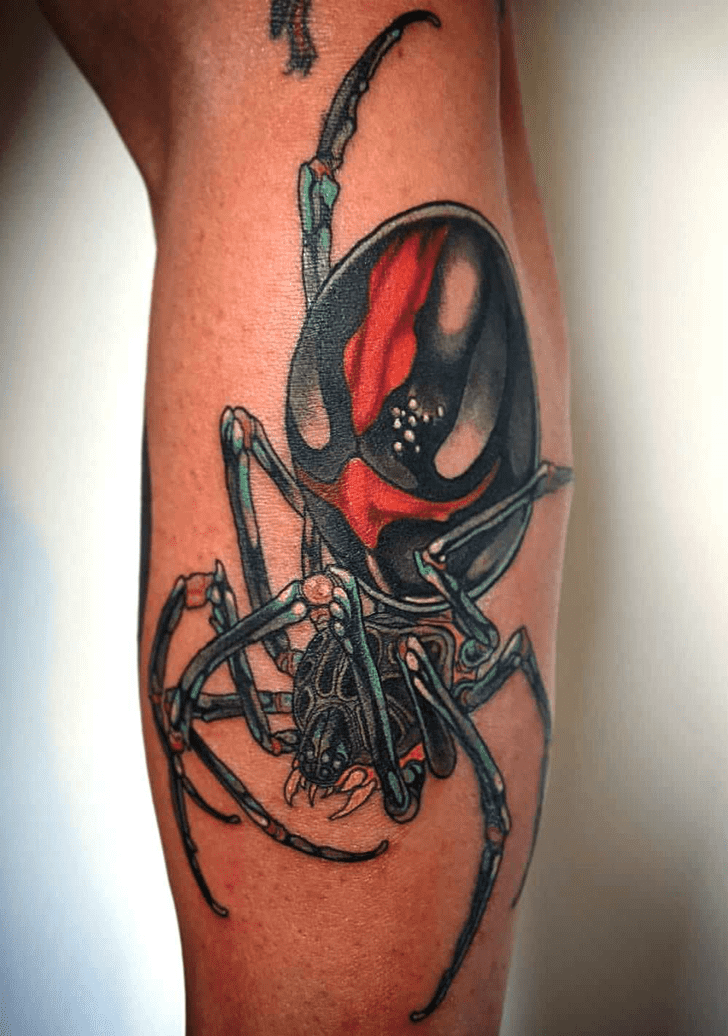 Black Widow Spider Tattoo Photo