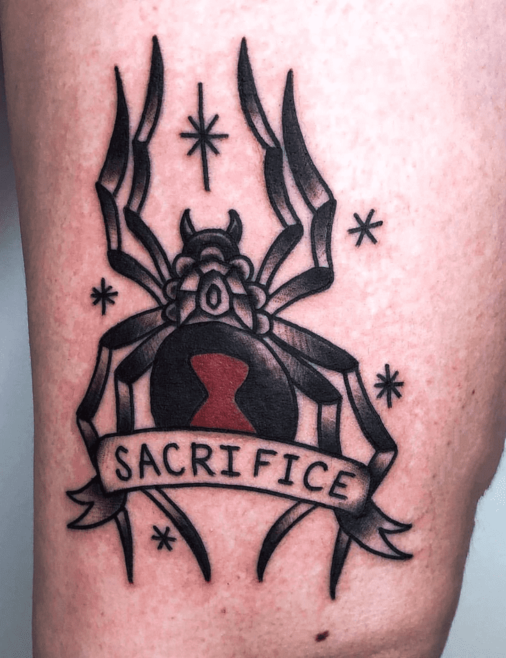 Black Widow Spider Tattoo Photograph