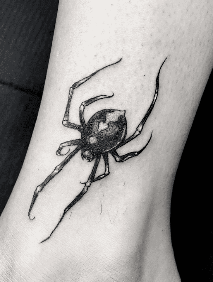 Black Widow Spider Tattoo Photo