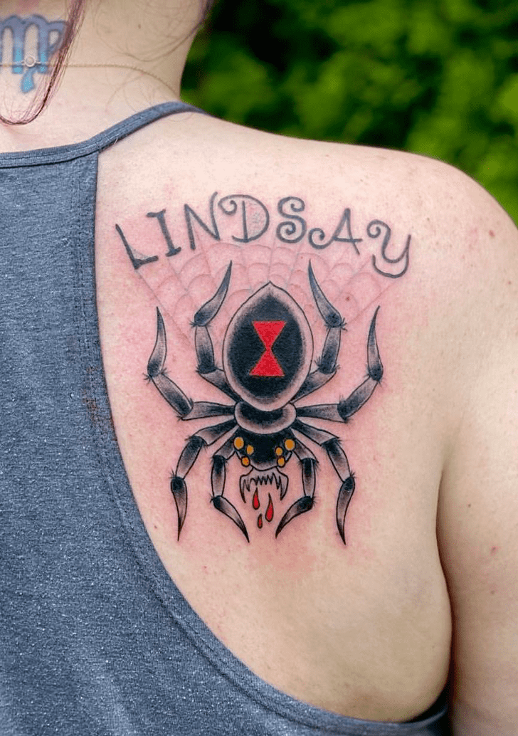 Black Widow Spider Tattoo Photograph