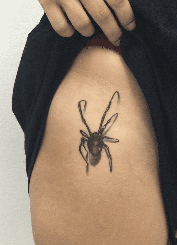 Black Widow Spider Tattoo Portrait