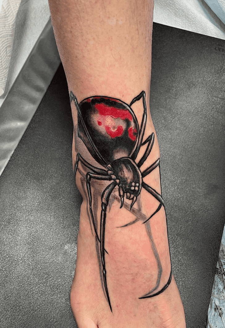 Black Widow Spider Tattoo Photo