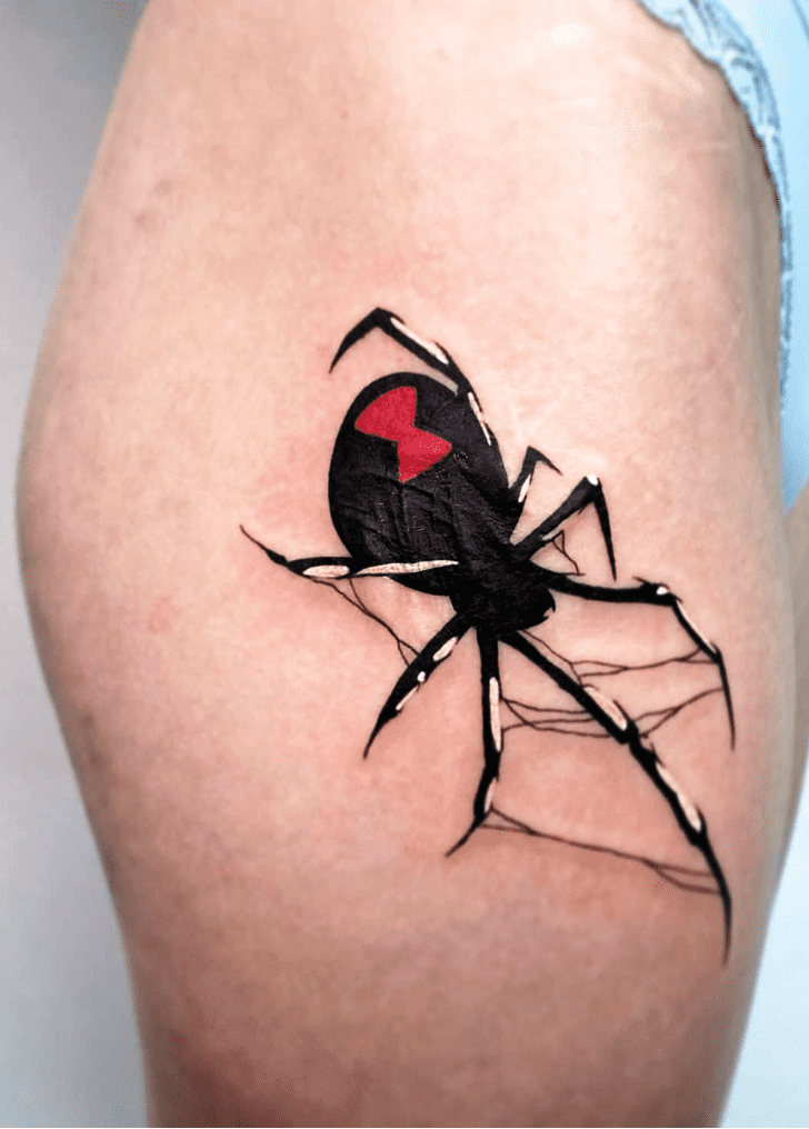 Black Widow Spider Tattoo Figure