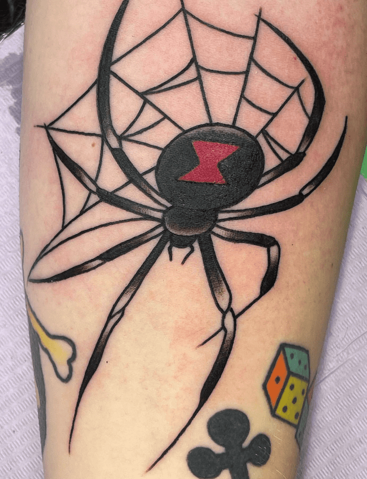 Black Widow Spider Tattoo Photograph