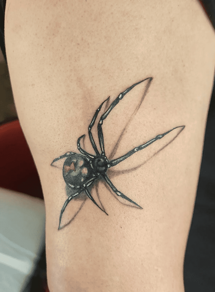 Black Widow Spider Tattoo Portrait