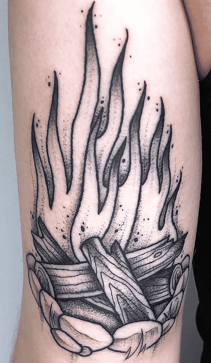 Bonfire Tattoo Design Image