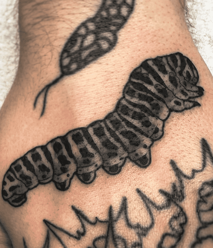 Caterpillar Tattoo Photograph