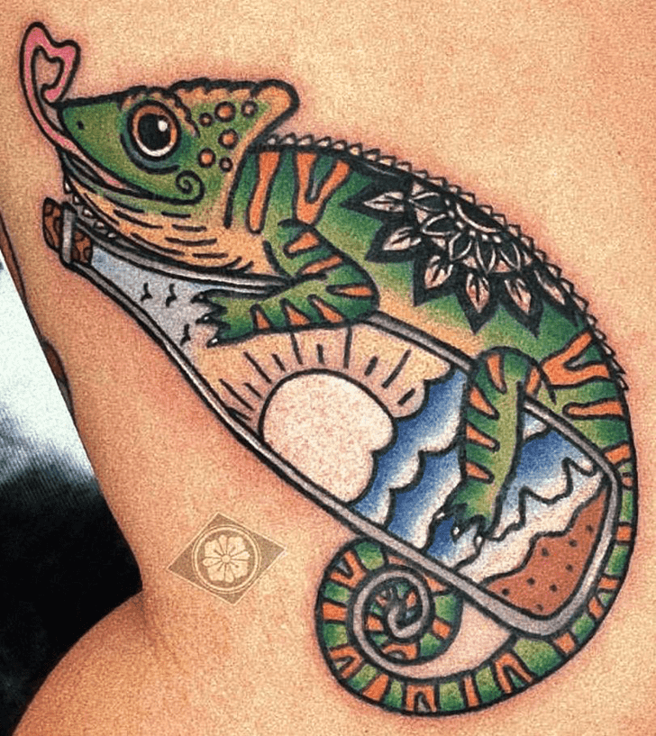 Chameleon Tattoo Photo