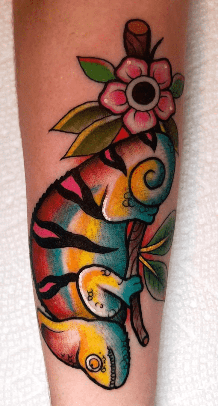 Chameleon Tattoo Shot