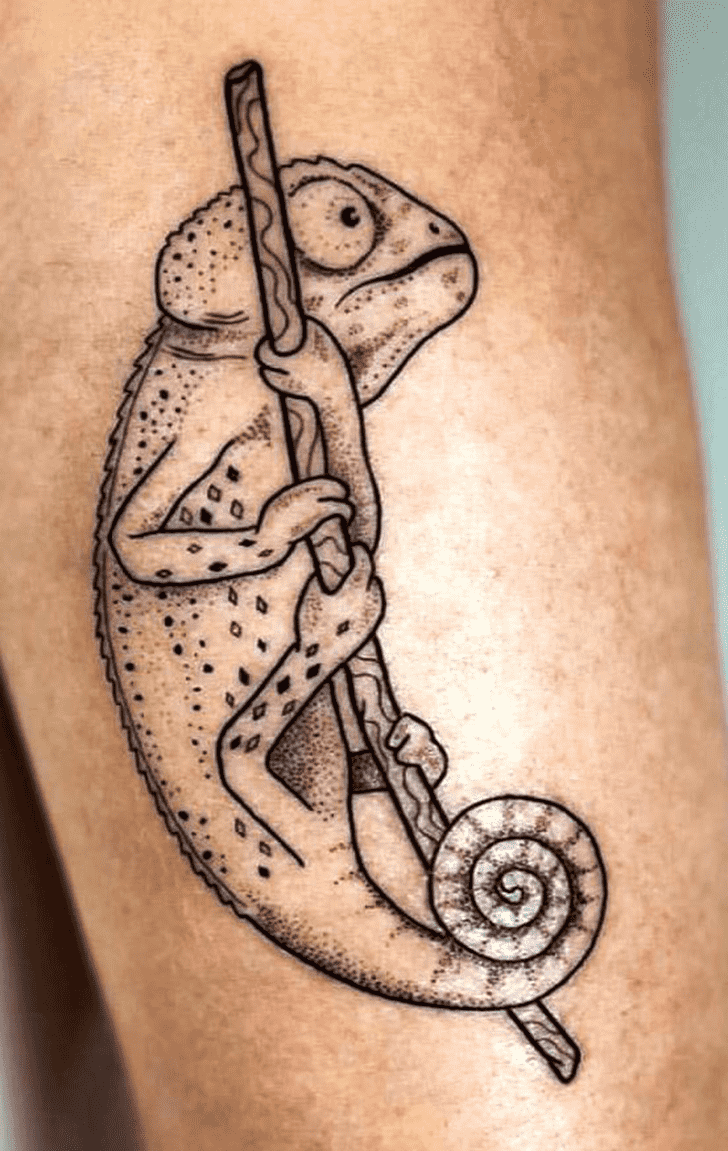 Chameleon Tattoo Shot