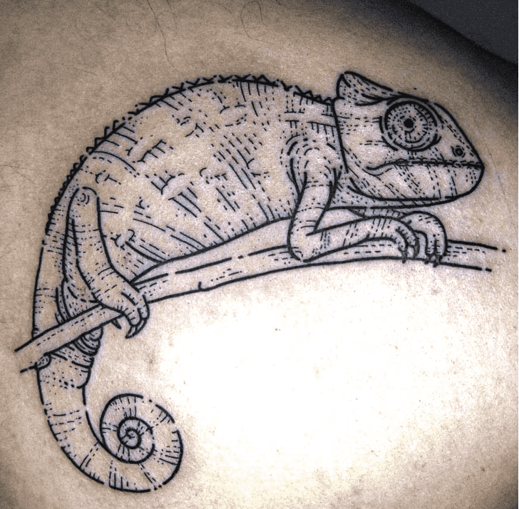 Chameleon Tattoo Design Image