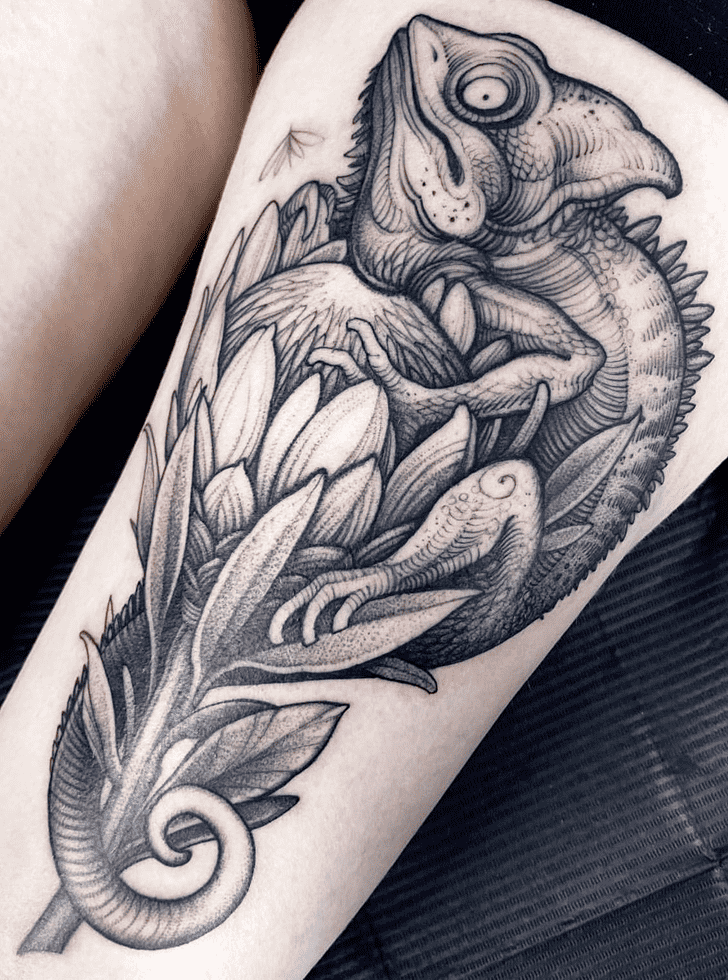 Chameleon Tattoo Photograph