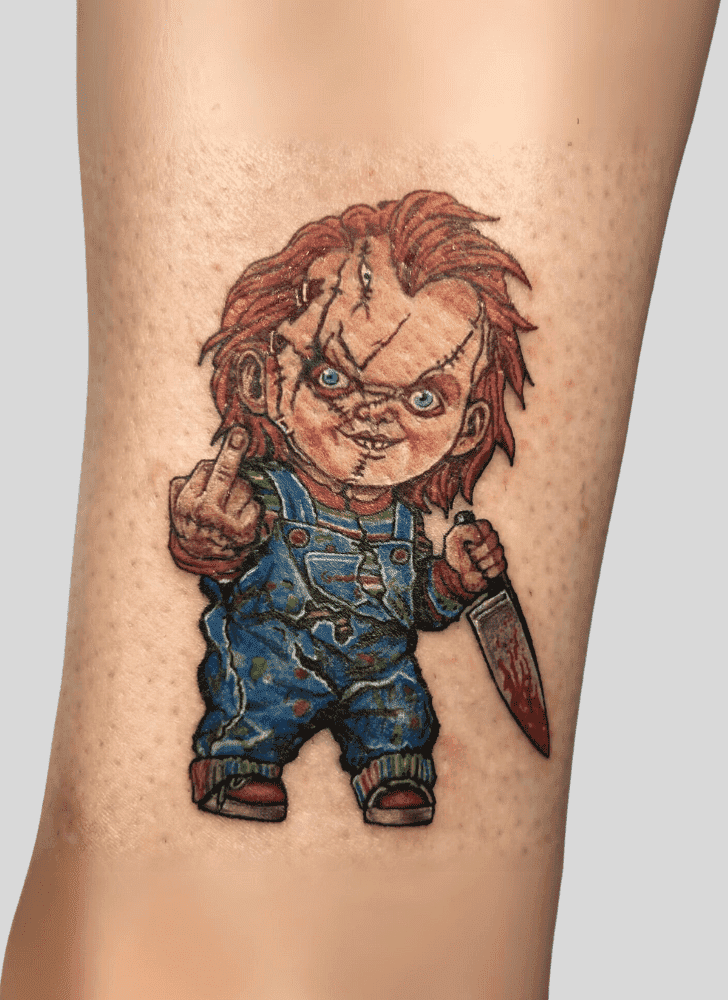 Chucky Tattoo Shot